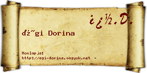 Ági Dorina névjegykártya