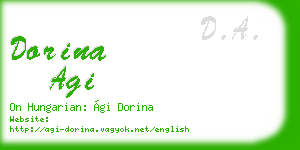 dorina agi business card